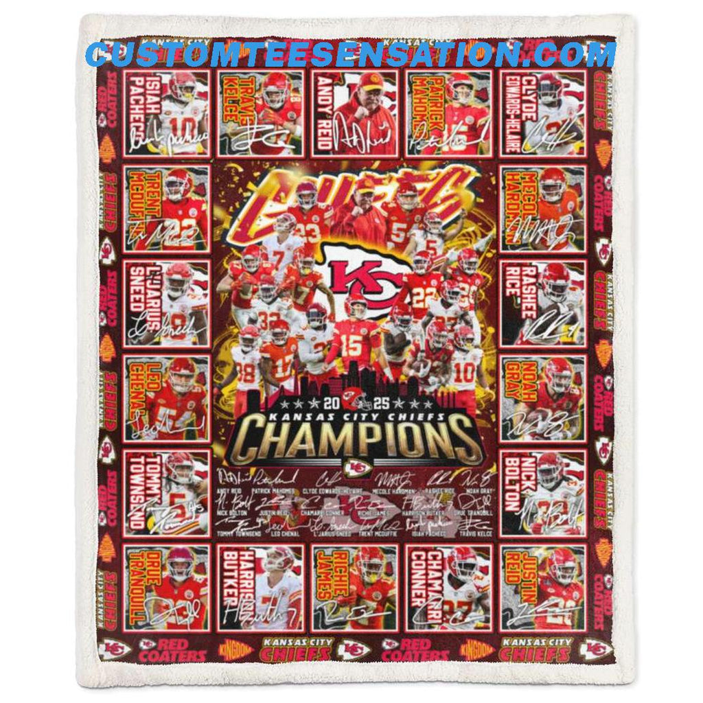 2025 Kansas City Chiefs Champions Fleece Blanket