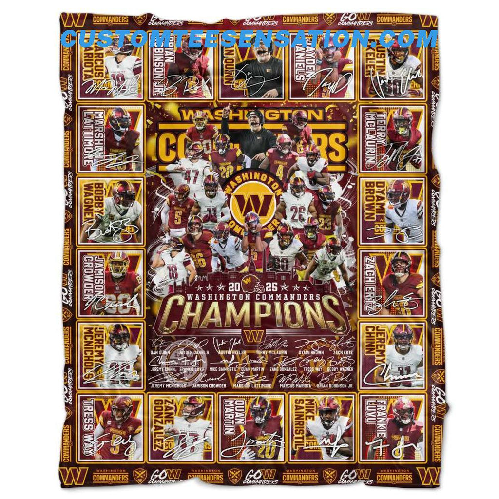 2025 Washington Commanders Champions Fleece Blanket