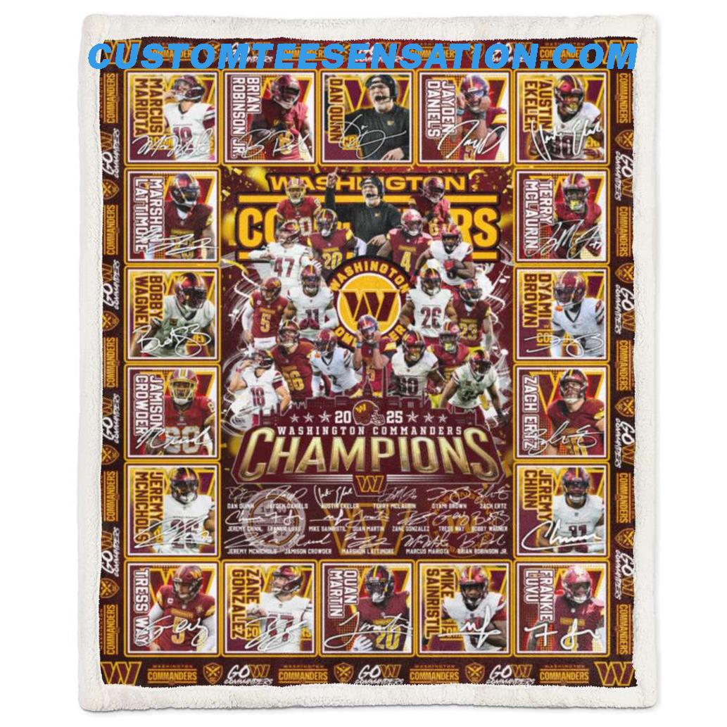 2025 Washington Commanders Champions Fleece Blanket