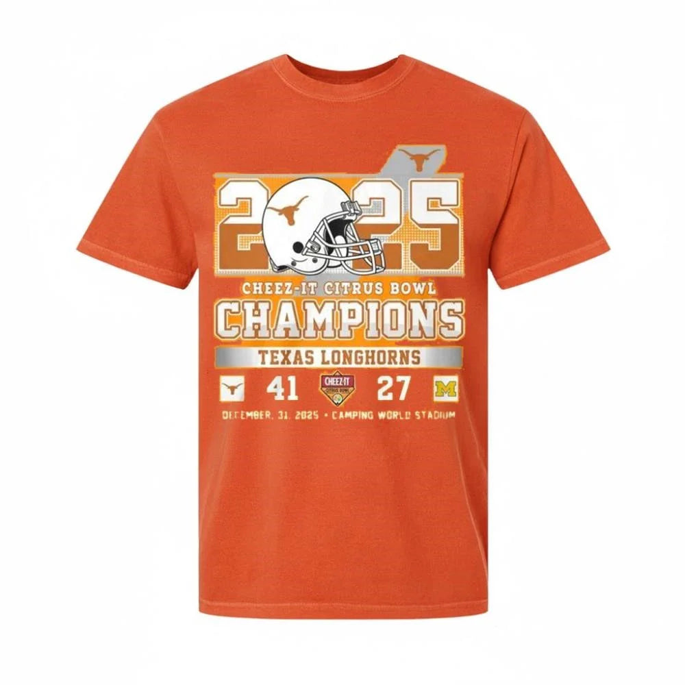 2025 Cheez-It Citrus Bowl Champions Texas Longhorns Shirt