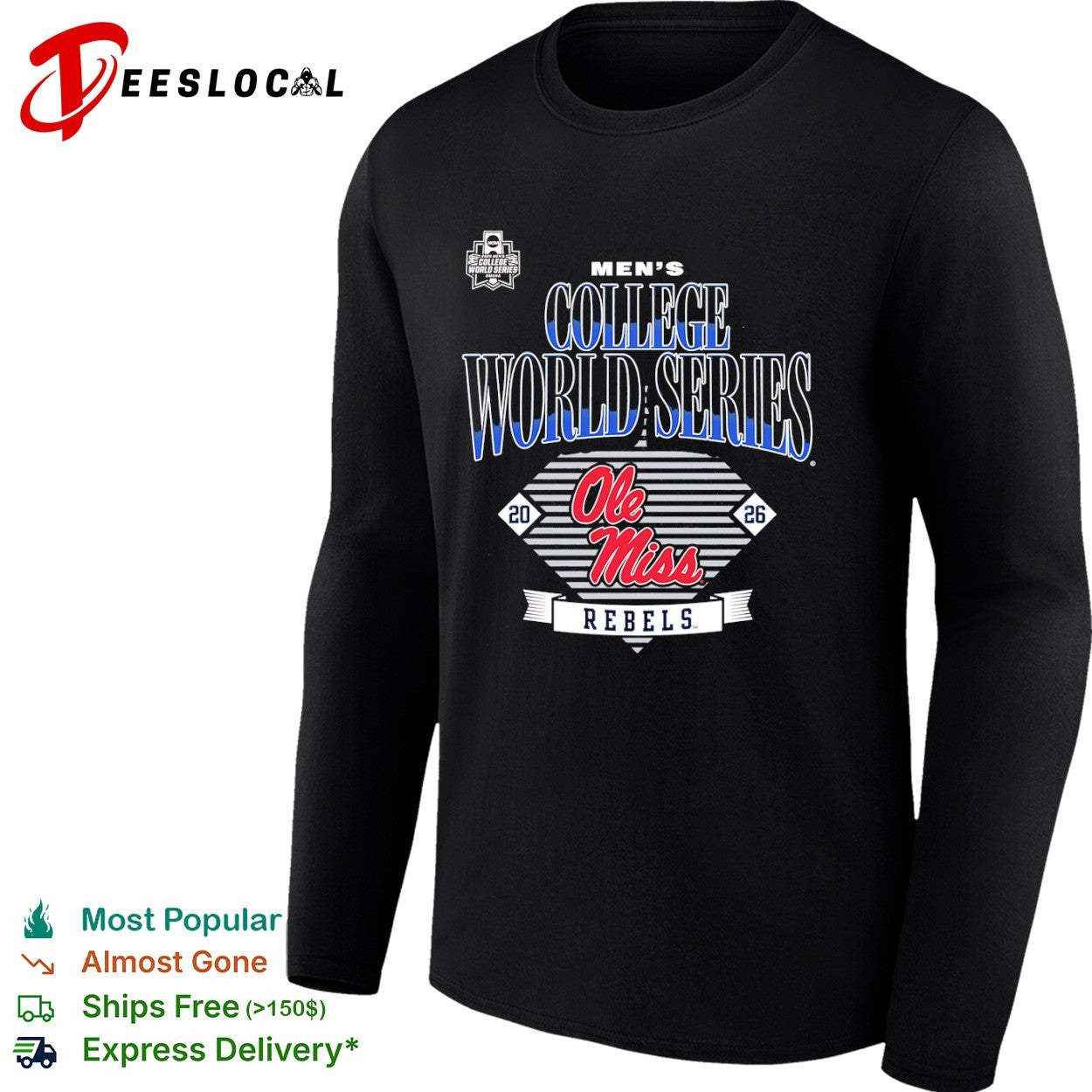 2026 College World Series Ole Miss Rebels NCAA Baseball Tournament shirt