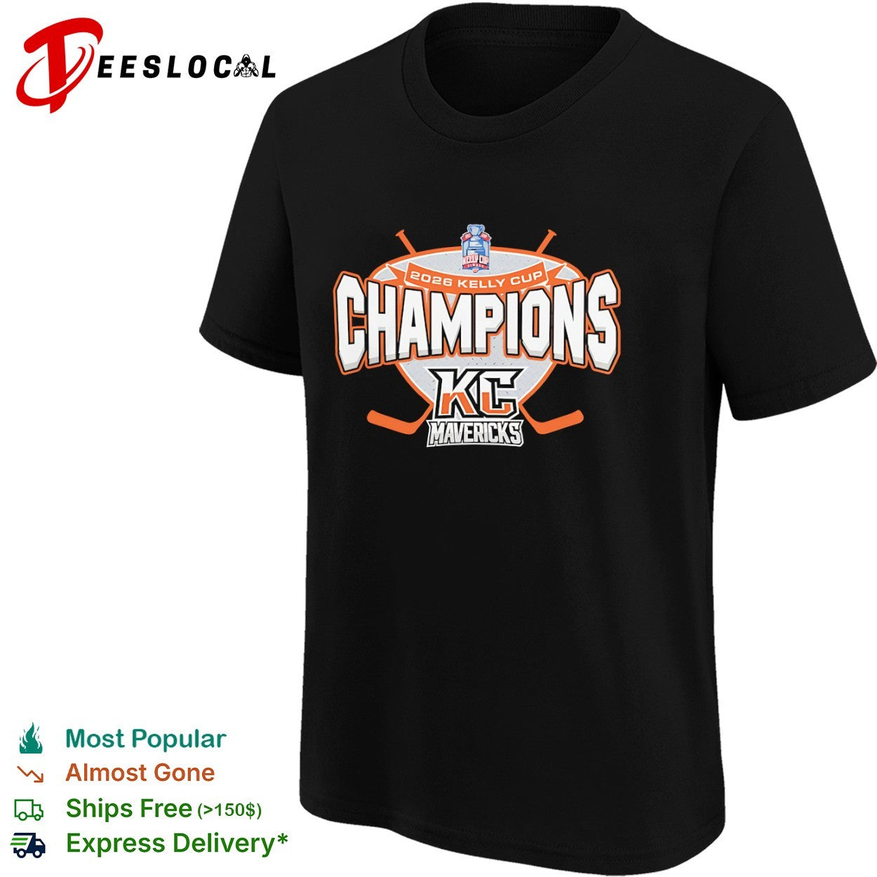 2026 Kelly Cup Champions Kansas City Mavericks KC Mavericks ECHL Hockey shirt