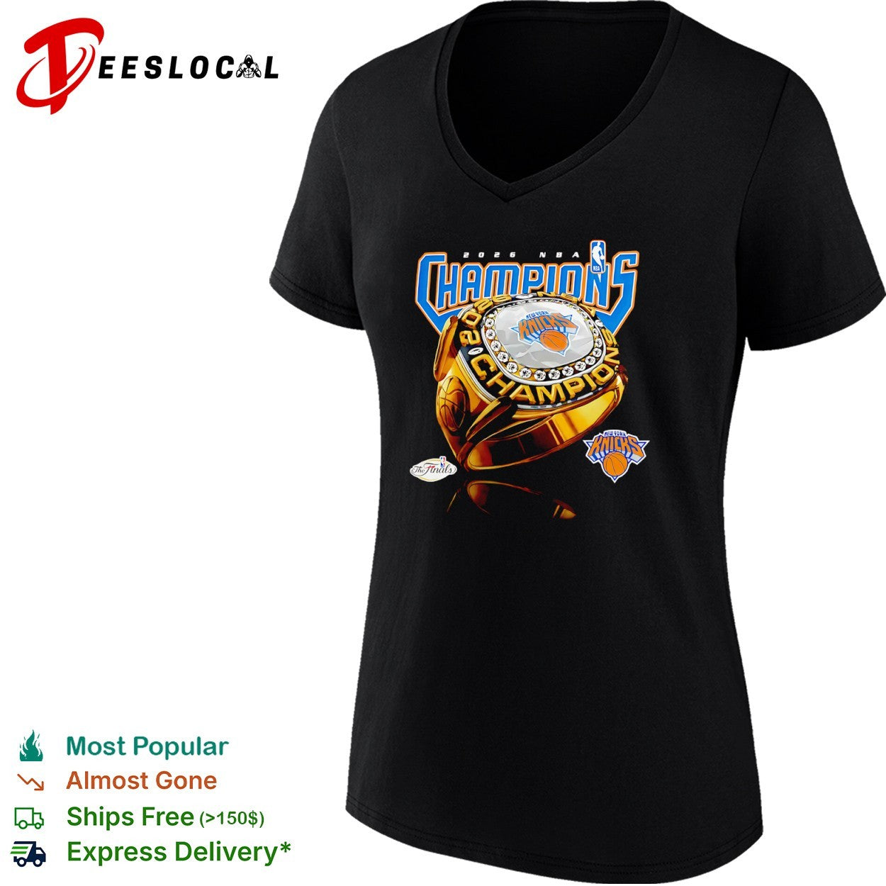 2026 NBA Champions New York Knicks Ring Trophy The Finals Basketball shirt