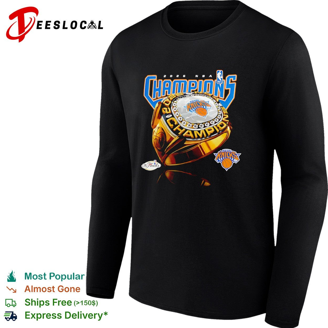 2026 NBA Champions New York Knicks Ring Trophy The Finals Basketball shirt