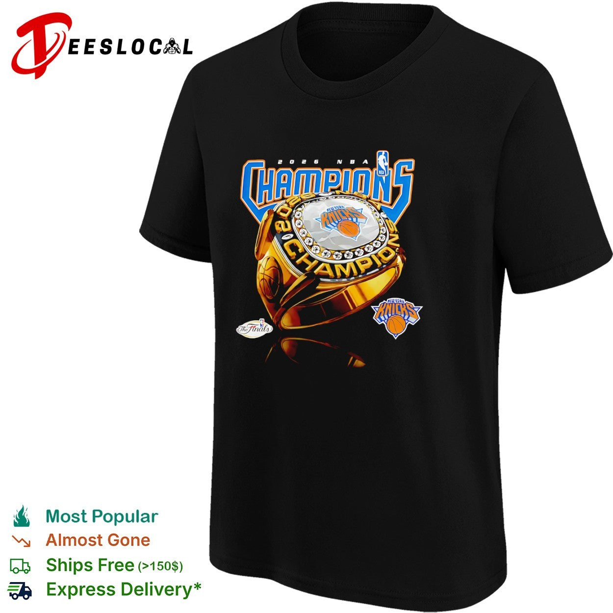 2026 NBA Champions New York Knicks Ring Trophy The Finals Basketball shirt