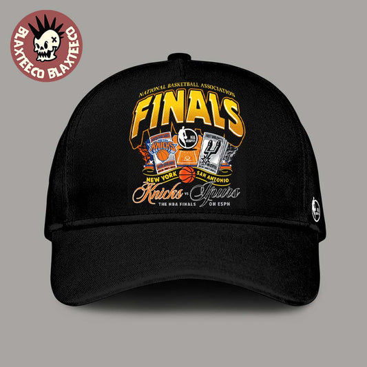2026 NBA Championship Finals X ESPN New York Knicks Vs San Antonio Spurs Head To Head Ticket Cap Hat Snapback