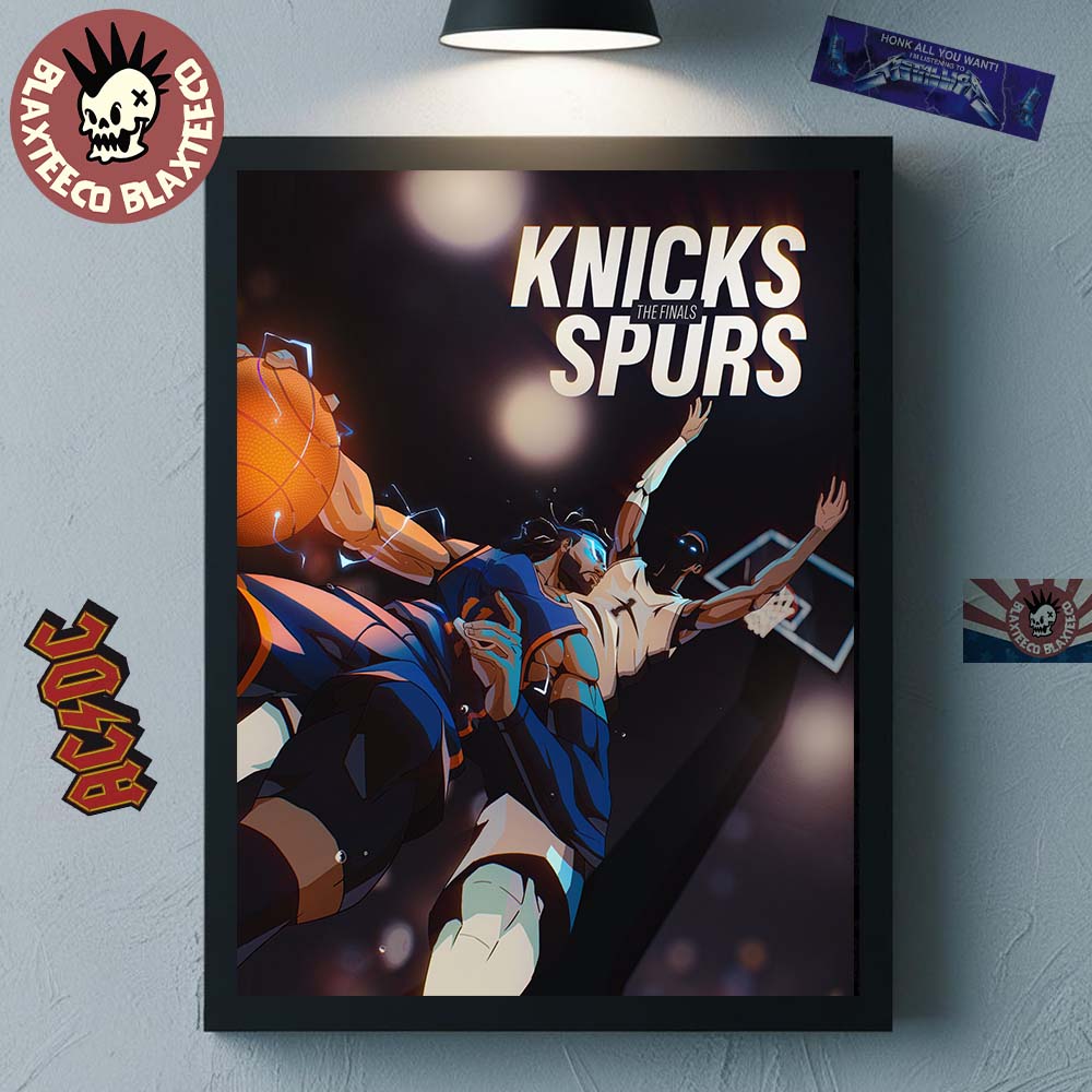 2026 NBA Finals New York Knicks Vs San Antonio Spurs Jalen Brunson Vs Victor Wembanyama Poster Canvas