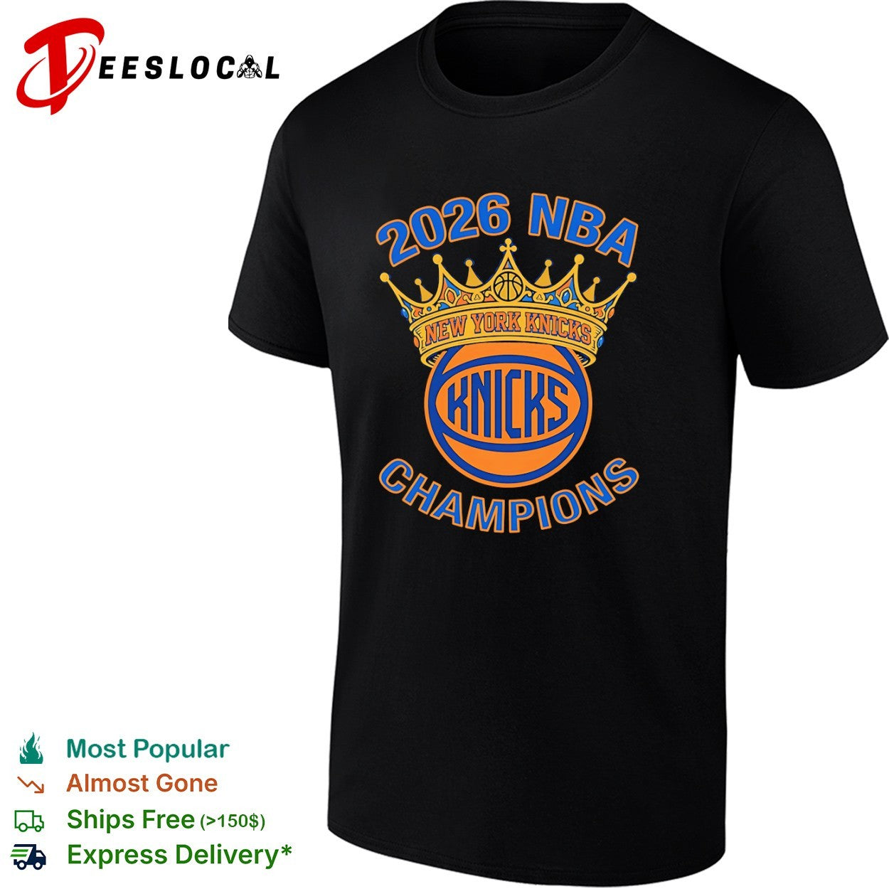 2026 NBA New York Knicks Champions Crown Basketball League Shirt