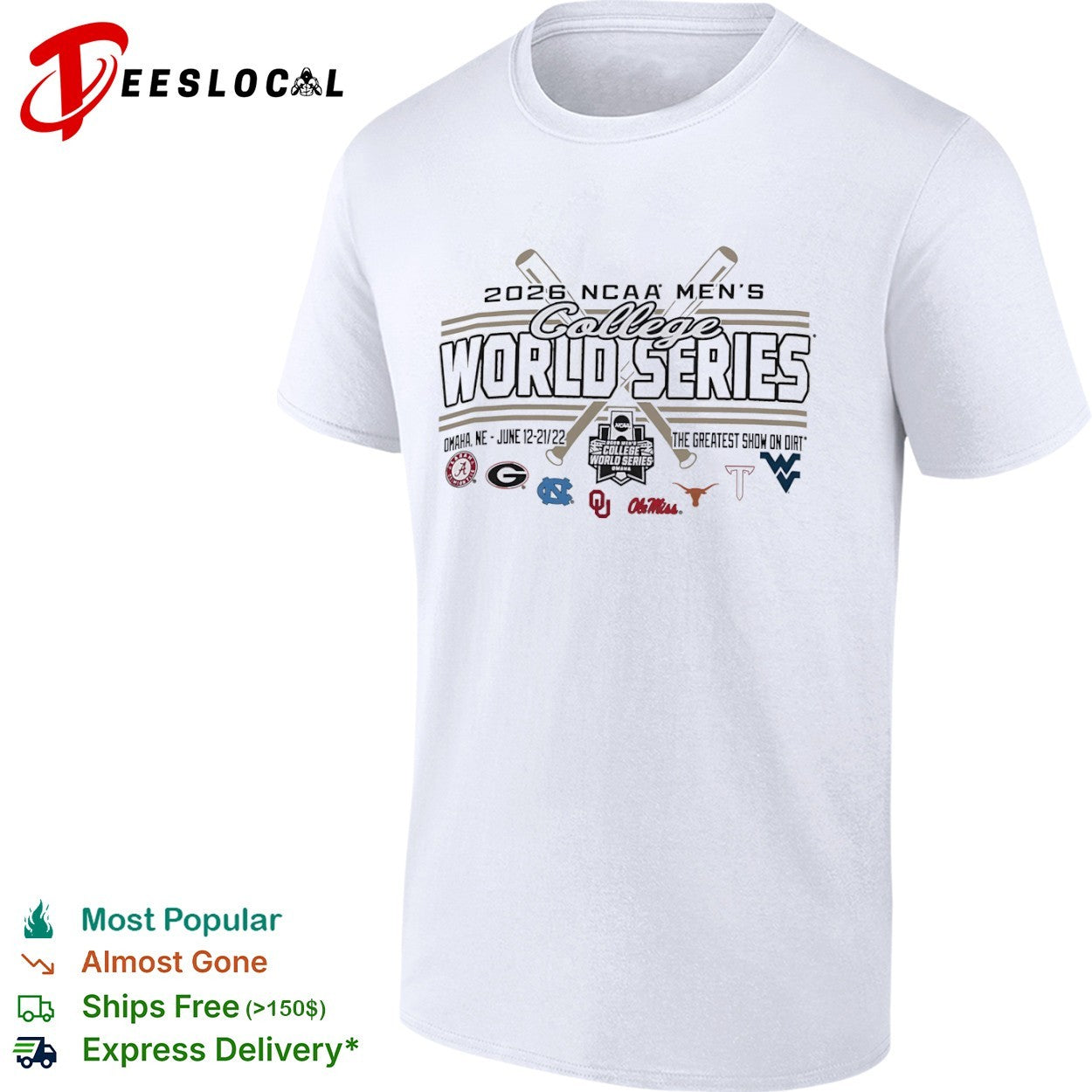 2026 NCAA Men’s College World Series the greatest show on dirt shirt