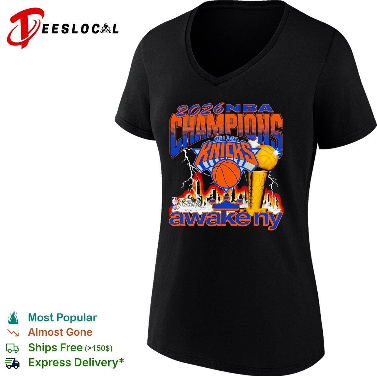 2026 New York Knicks NBA Champions Awake NY Finals basketball shirt