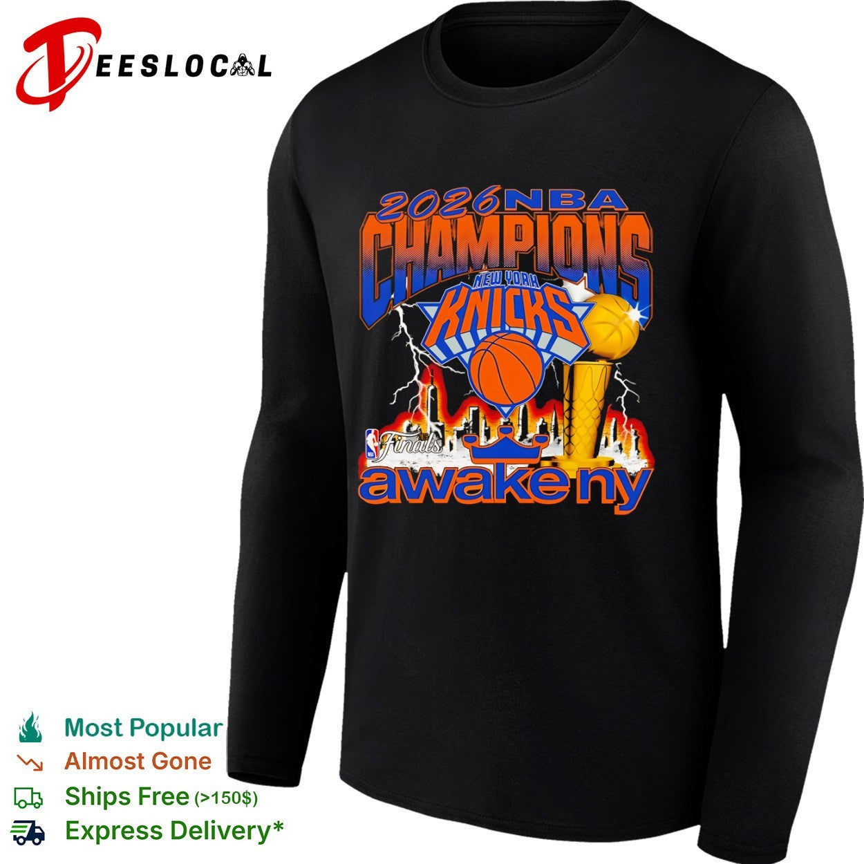 2026 New York Knicks NBA Champions Awake NY Finals basketball shirt
