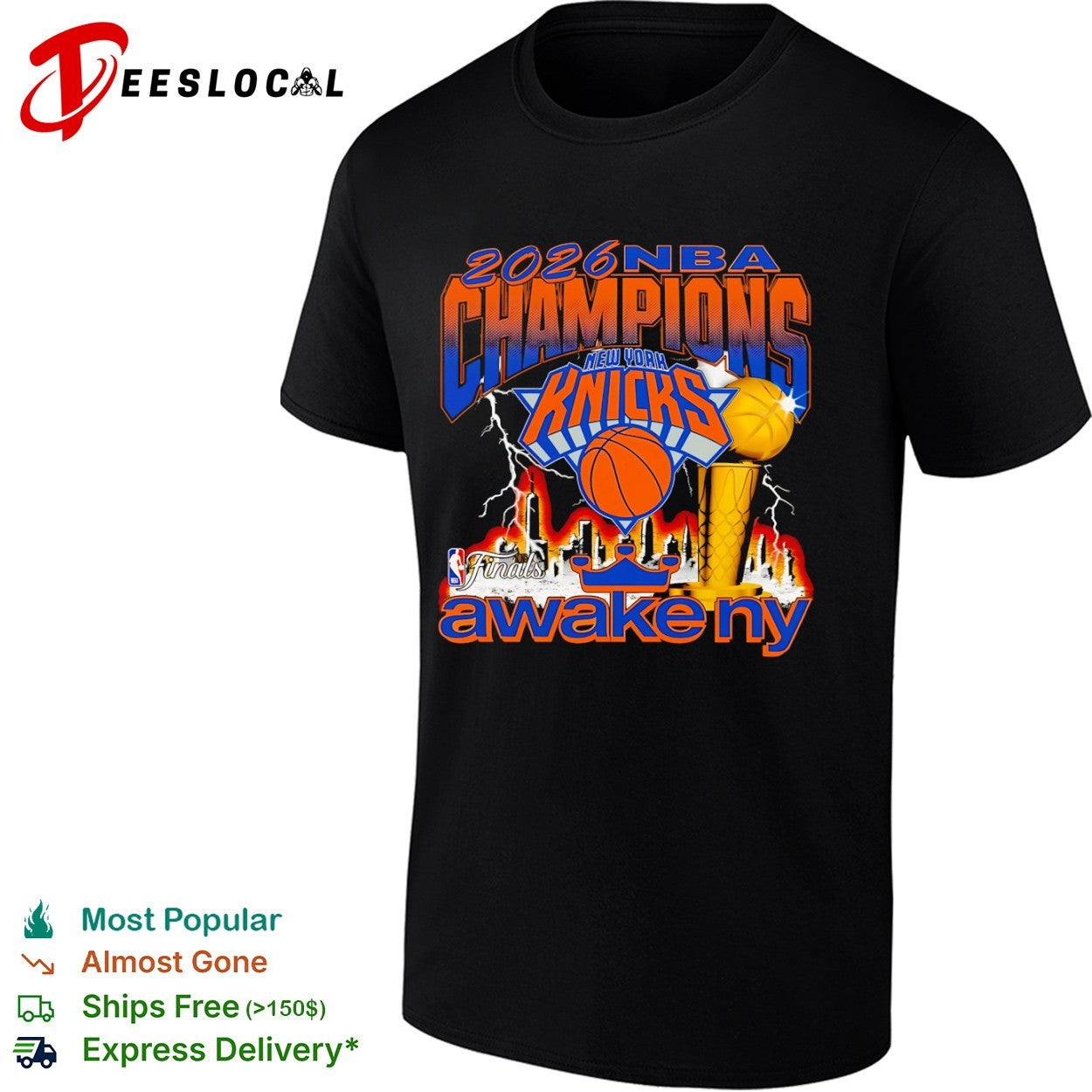 2026 New York Knicks NBA Champions Awake NY Finals basketball shirt