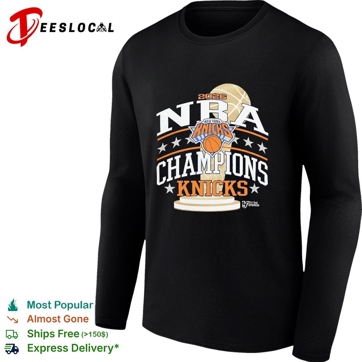 2026 New York Knicks NRA Champions Finals Trophy Basketball shirt