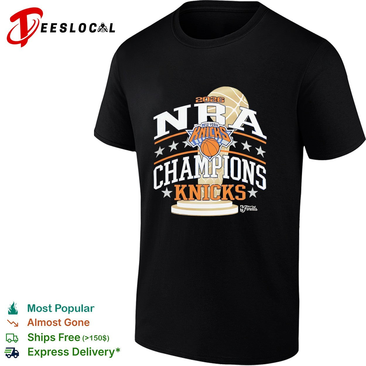 2026 New York Knicks NRA Champions Finals Trophy Basketball shirt