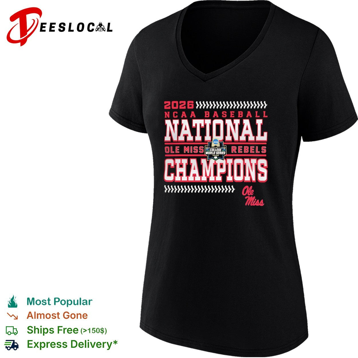 2026 Ole Miss Rebels NCAA Baseball National Champions College World Series shirt