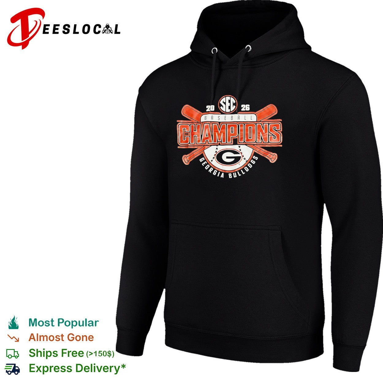 2026 SEC Baseball Champions Georgia Bulldogs shirt