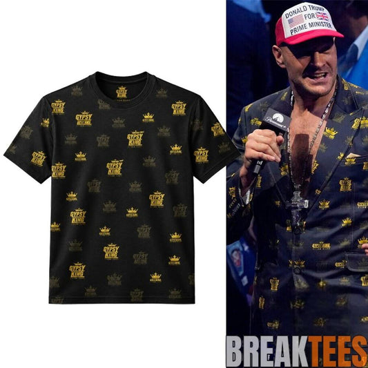 2026 Tyson Fury Gypsy King Crown Shirt At UFC 250