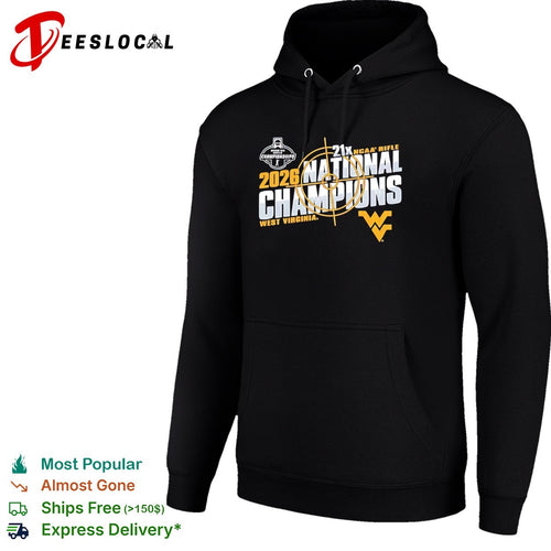 2026 West Virginia Mountaineers 21x NCAA Rifle National Champions logo shirt