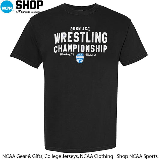 2026 ACC Wrestling Champions Blacksburg Va March 8 T-Shirt