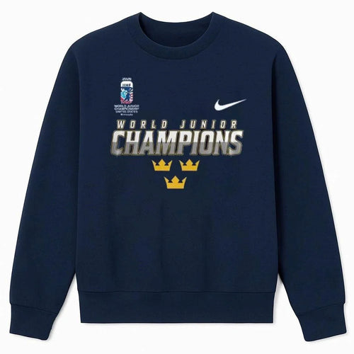 2026 IIHF World Junior Champions Sweden National Ice Hockey Team Shirt