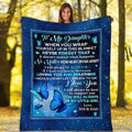 Butterfly Dad to My Daughter when You Wrap Yourself up In This Blanket Fleece Blanket – Mink Blanket – Woven Blanket