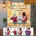 Personalized Love Between A Mother And Daughters Is Forever Letter Fleece Blanket – Sherpa Blanket