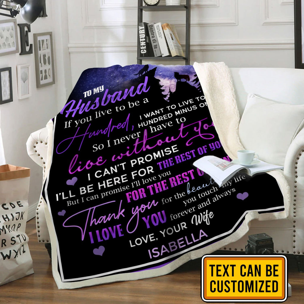 Personalized To My Husband From Wife Blanket – Gifts To Him Husband Fleece Blanket