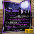 Personalized To My Husband From Wife Blanket – Gifts To Him Husband Fleece Blanket