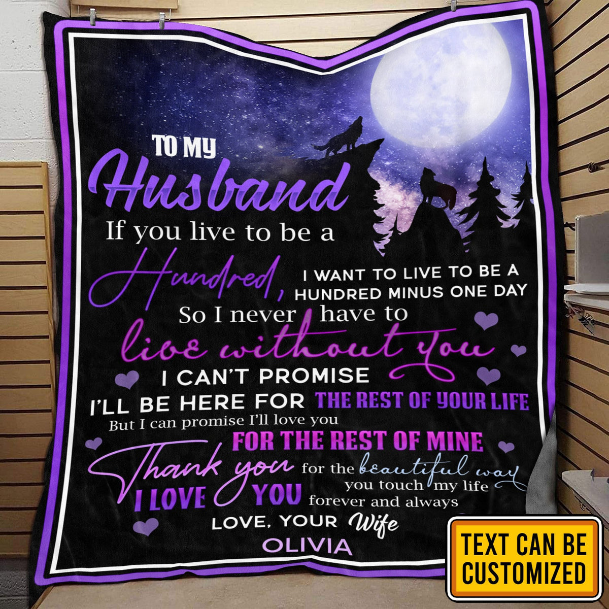 Personalized To My Husband From Wife Blanket – Gifts To Him Husband Fleece Blanket