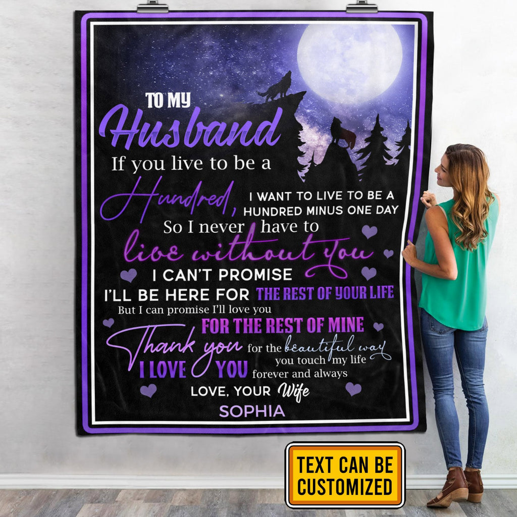 Personalized To My Husband From Wife Blanket – Gifts To Him Husband Fleece Blanket