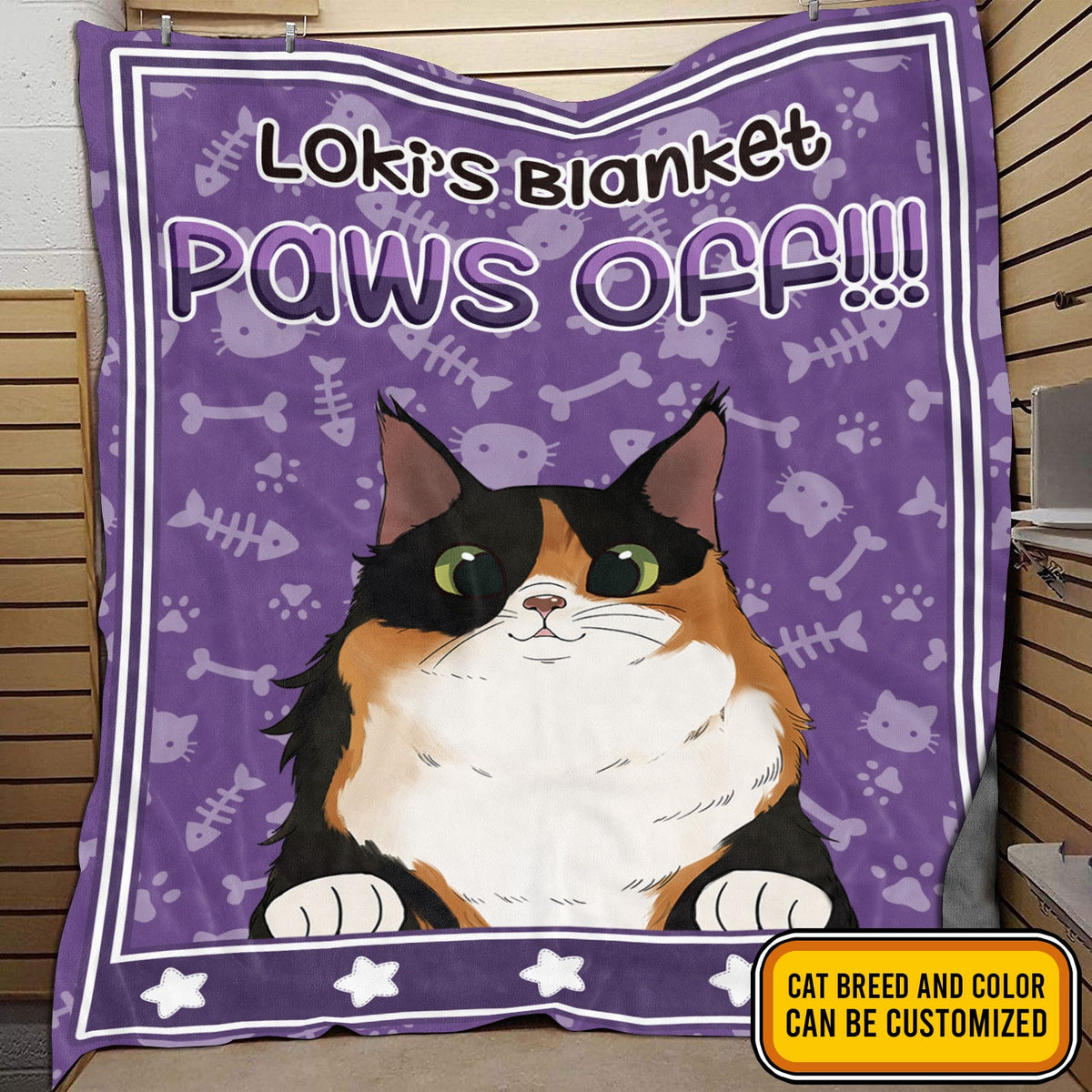 Personalized Cat Breed Paws Off It’s My Blanket Customized Cat Fleece Blanket – Mink Blanket – Woven Blanket