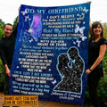 To My Girlfriend Personalized Star Map Blanket – Night Sky Custom Star Map For A Specific Date Gift For Her
