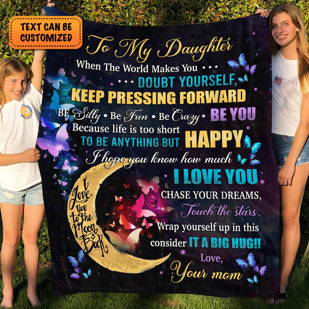 Gifts for Granddaughter Personalized When The World Makes You Doubt Yourself Keep Pressing Forward Fleece Blanket – Mink Blanket
