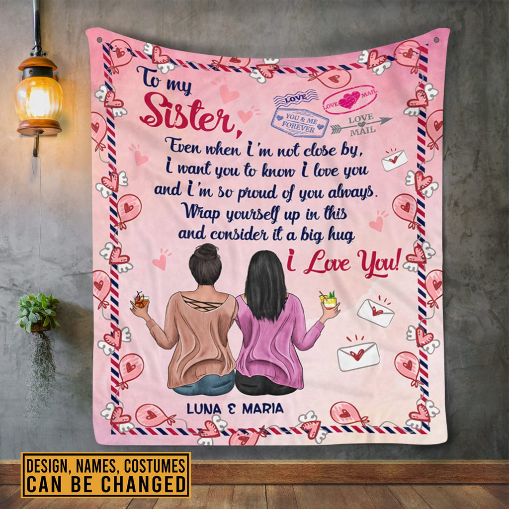 Personalized To My Sister Letter Blanket – Custom Blanket Gift For Sister From Sister
