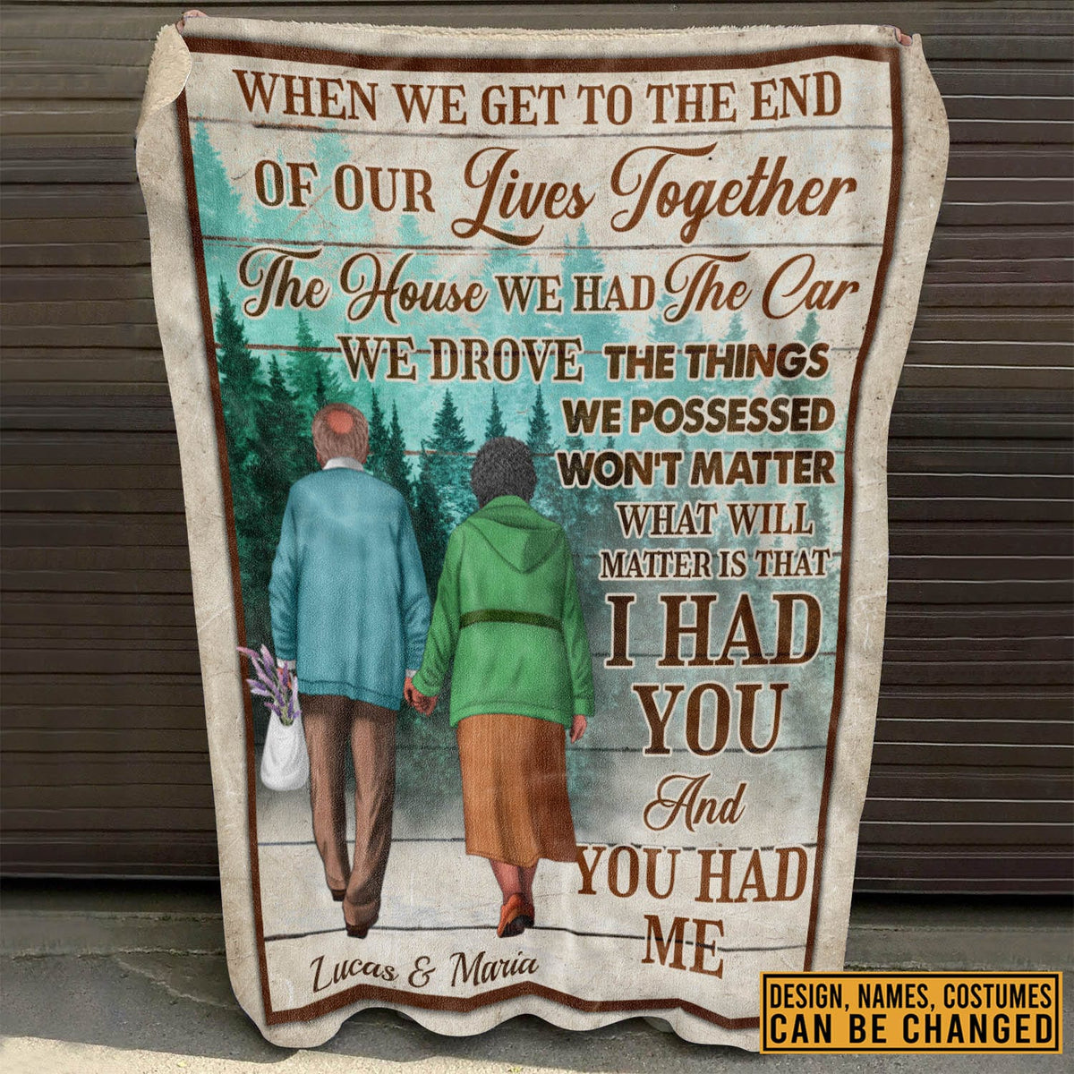Personalized When We Get To The End Of Our Lives Together Old Couple Fleece Blanket – Mink Sherpa Blanket