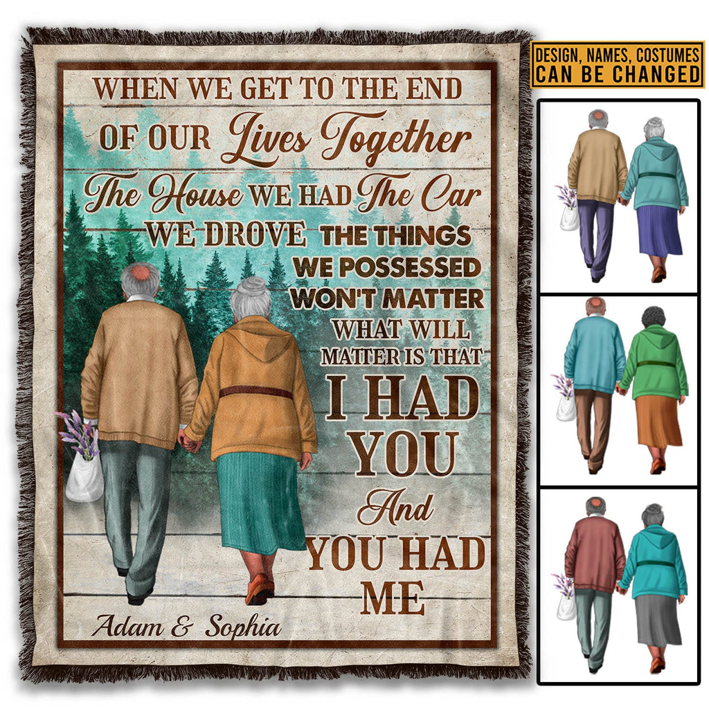 Personalized When We Get To The End Of Our Lives Together Old Couple Fleece Blanket – Mink Sherpa Blanket