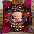 Custom Photo I’ll Carry You Until I See You Again Memorial Keepsake Red Bird Fleece Blanket – Premium Sherpa Blanket – Woven Blanket