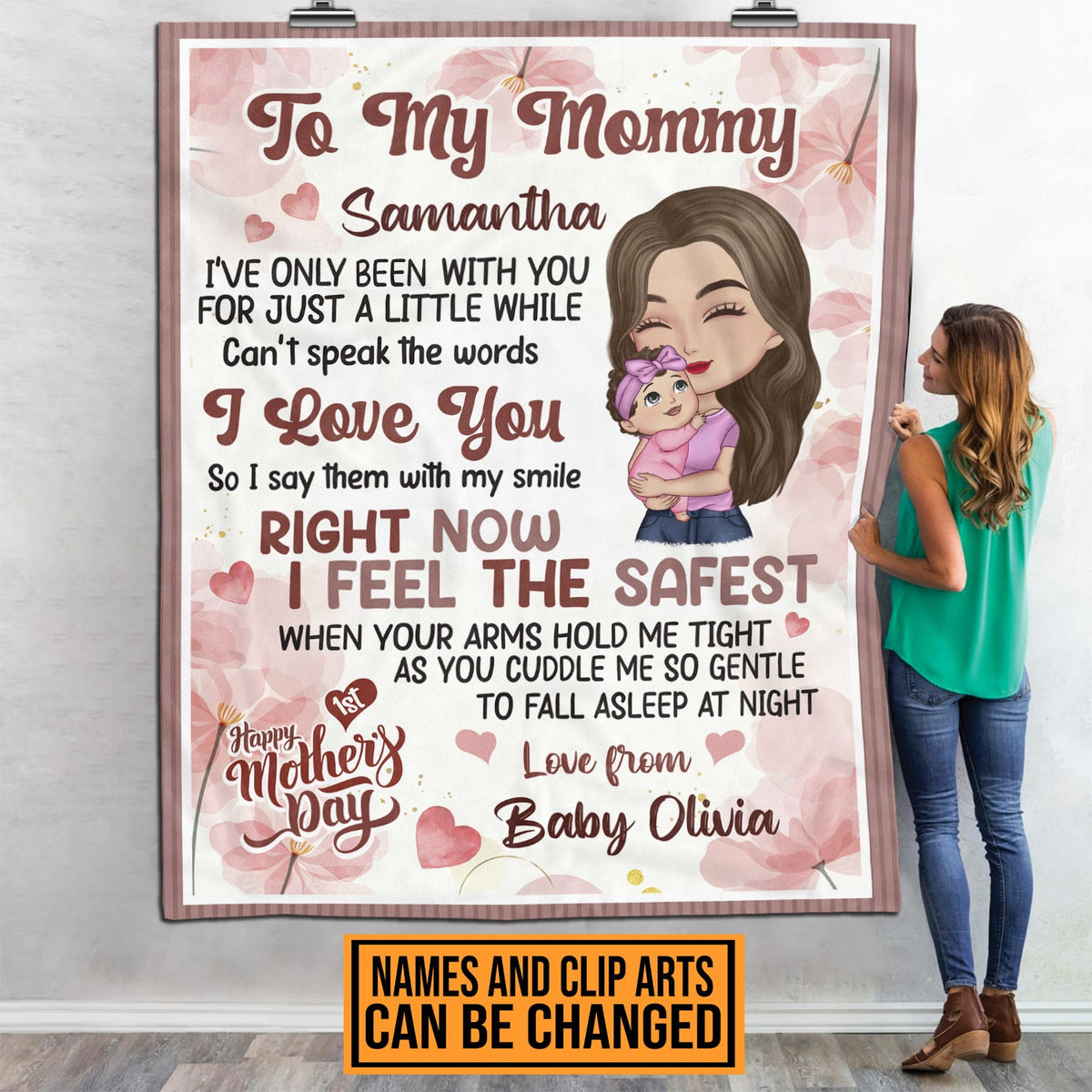 Personalized To My Mommy I’ve Only Been With You For Just A Little While First Mom Fleece Blanket – Throw Blanket