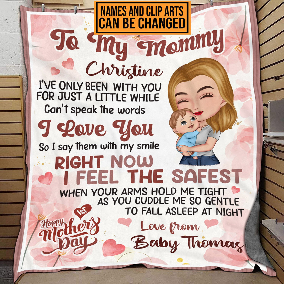 Personalized To My Mommy I’ve Only Been With You For Just A Little While First Mom Fleece Blanket – Throw Blanket