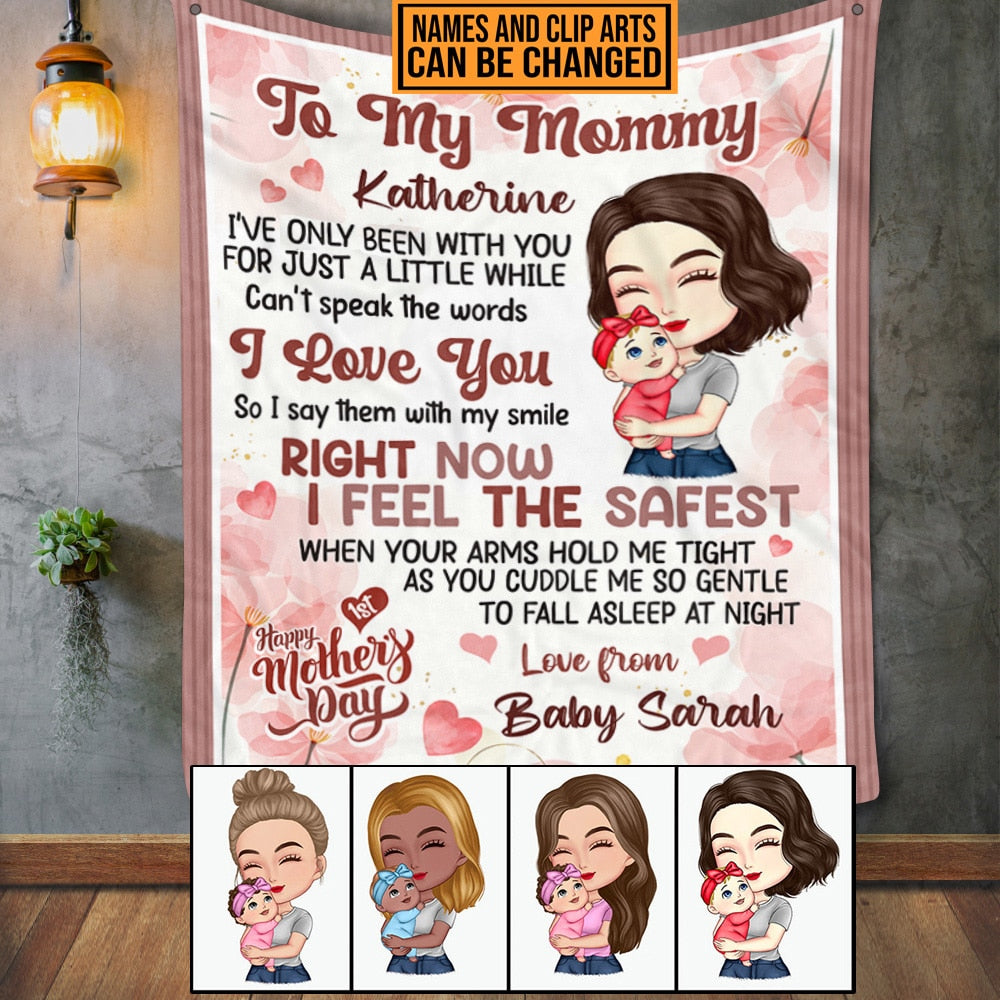 Personalized To My Mommy I’ve Only Been With You For Just A Little While First Mom Fleece Blanket – Throw Blanket