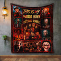 This Is My Horror Movie Watching Blanket Halloween Fleece Blanket – Sherpa Blanket – Woven Blanket