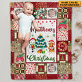 Personalized Christmas Name Baby Blanket – Custom Baby Name Soft Blanket