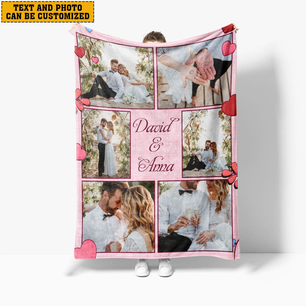 Personalized Photo Blankets for Couples Valentines Day Gift – Custom Picture Throw Blanket Girlfriend Her Birthday Anniversay Ideas