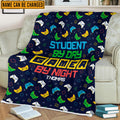 Personalized Name Student By Day Gamer By Night Throw Blanket – Custom Gaming Blanket
