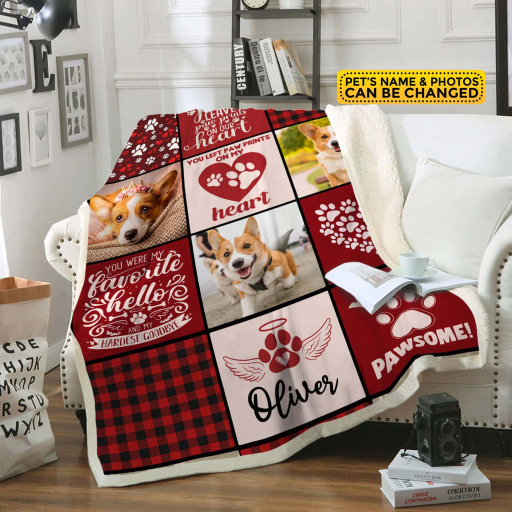 Custom Photo Pet Memorial Blanket – In Loving Memory of Loss Dog / Cat Memorial Custom Blanket – Pet Memorial Gift