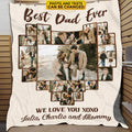 Dad Ever Personalized Photo Blanket – Fathers Day Gift – Custom Dad Gift, Custom Dad Throw Blanket, Dad Photo