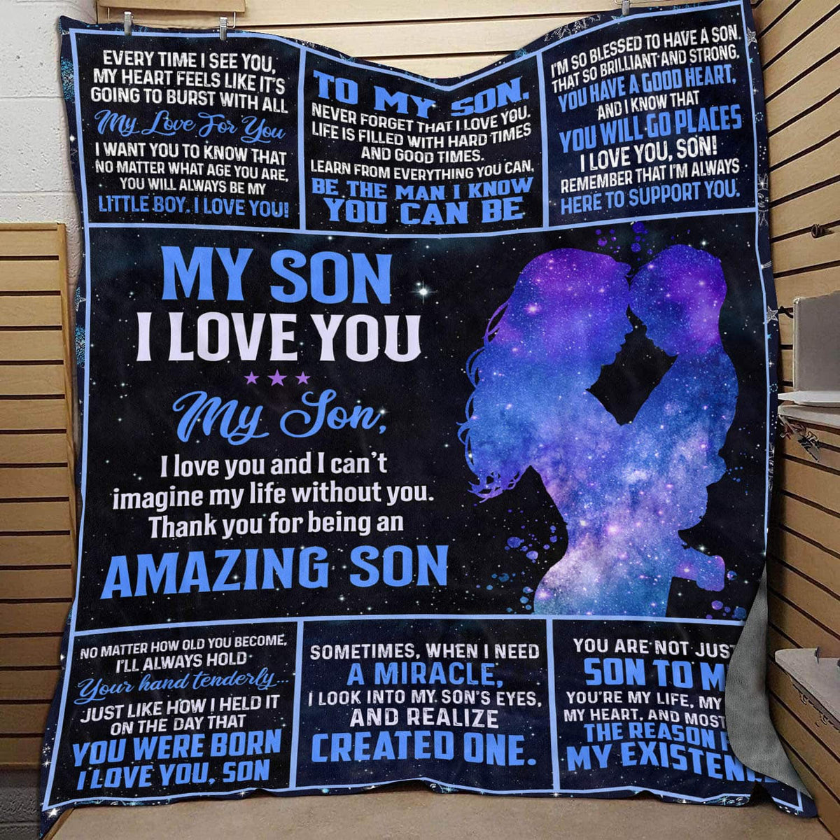 To My Son Blanket Gifts for Son from Mom – Throw Blankets Son Gifts from Dad for Son Birthday Fleece Blanket Couch Sofa