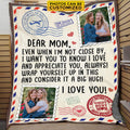 Personalized Photo Mail Mom Blanket – Custom Gifts for Mom – Blanket to My Mom Gift from Daughter Son