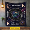Personalized Pisces Star Map Flannel Constellations Blanket Warm & Soft – 12 Horoscope Astrology Throw Blankets
