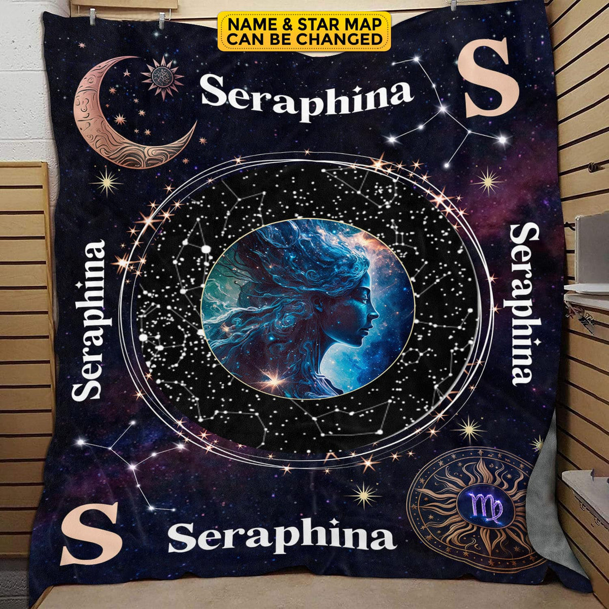 Personalized Virgo Star Map Flannel Constellations Blanket Warm & Soft – 12 Horoscope Astrology Throw Blankets